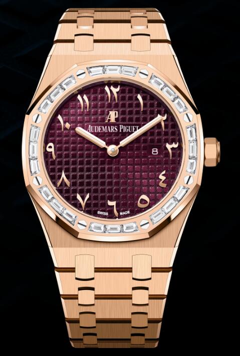 Audemars Piguet Replica Watch Royal Oak 67656 Quartz Pink Gold Baguette 67656OR.ZZ.1261OR.01